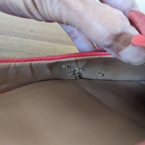 Isaac Mizrahi Red Coral Floral Jewel Embellished Pointy Toe Slingbacks 7 - Picture 10 of 12